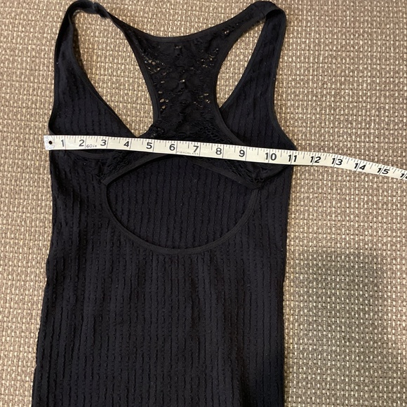 Intimately  Free People Black Ribbed Tank Open Back Size XS / S - Picture 3 of 6